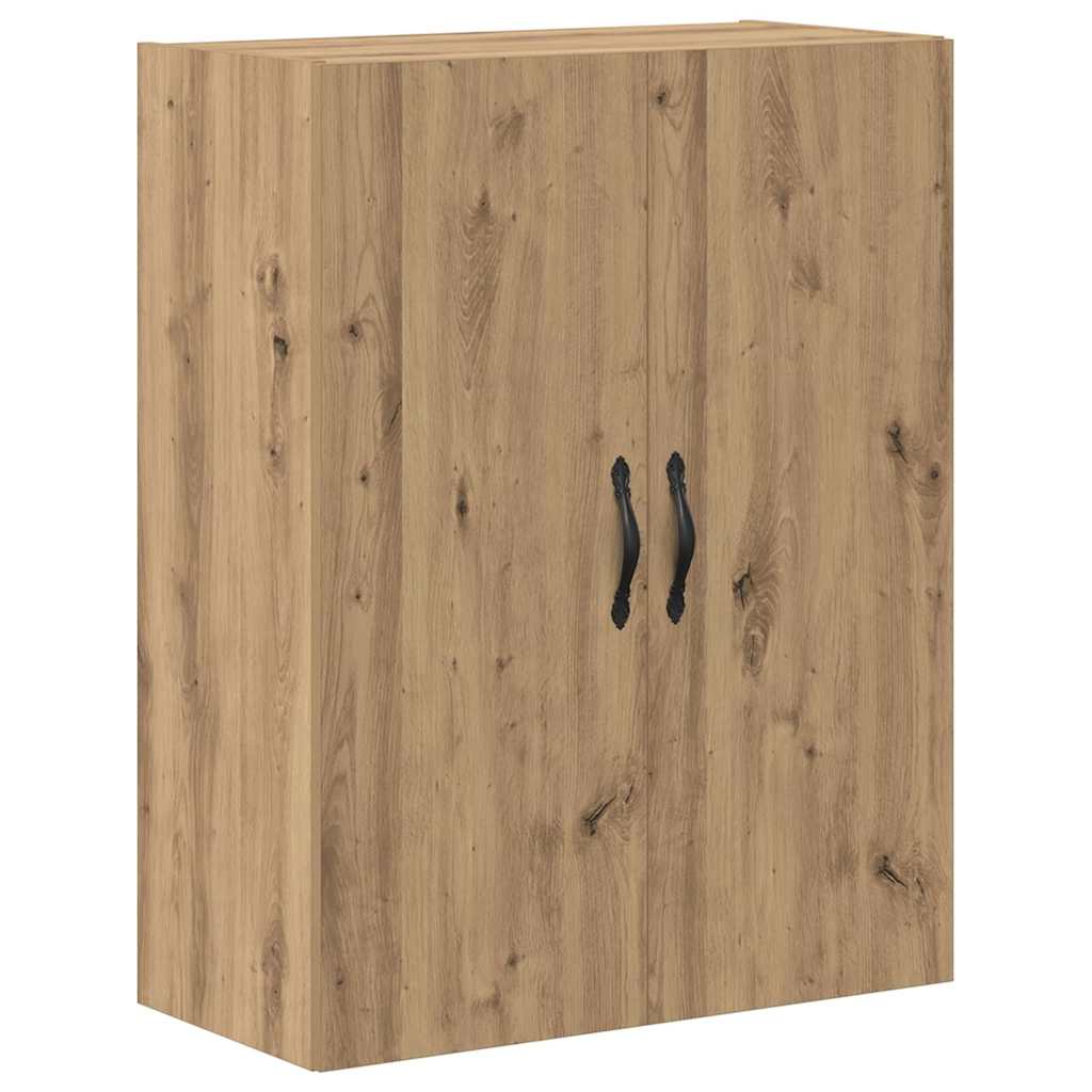 Highboard 2 pcs Artisan Oak Engineered Wood and Glass