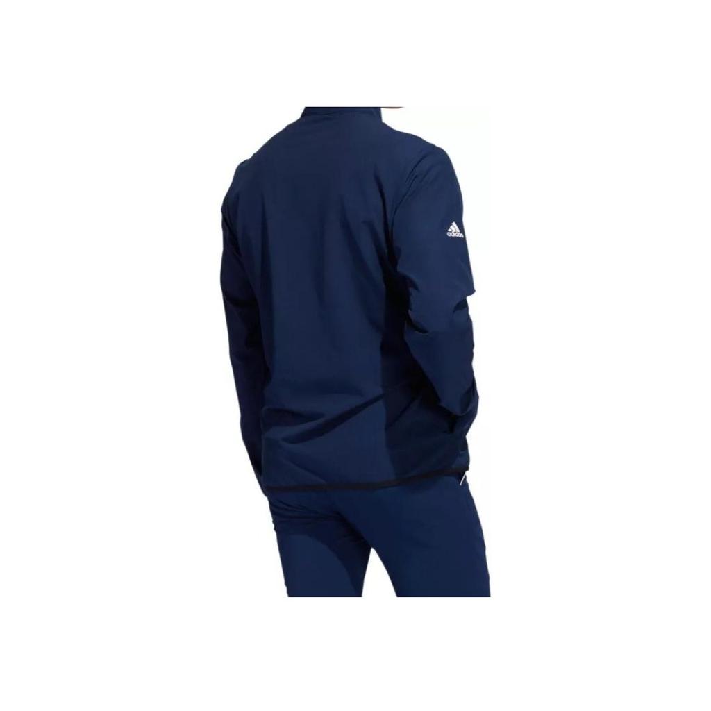 adidas Golf Core Solid Zip-Up Sports Collar Windbreaker Jacket Men Outerwear Blue GD0834