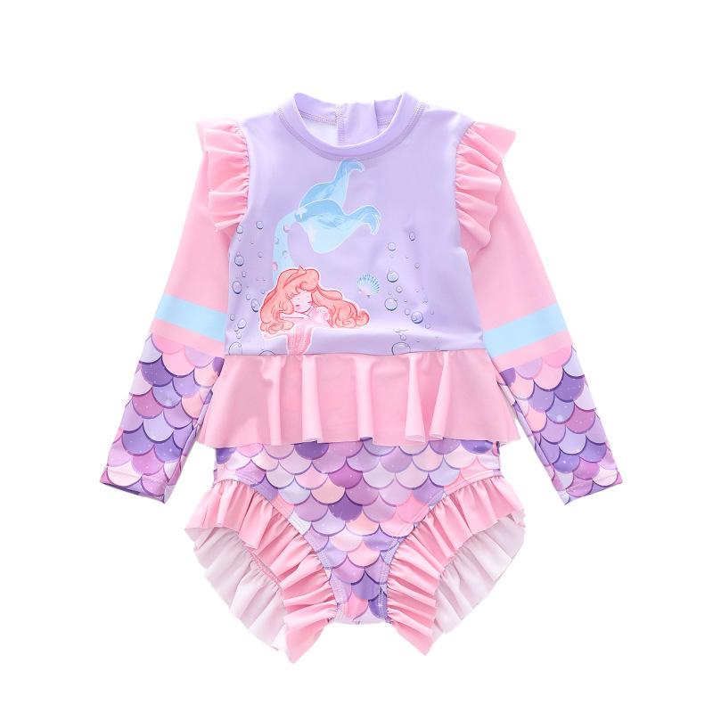 New Girls  One-Piece Swimsuit for Toddlers to Big Kids - Skirt Style Swimwear