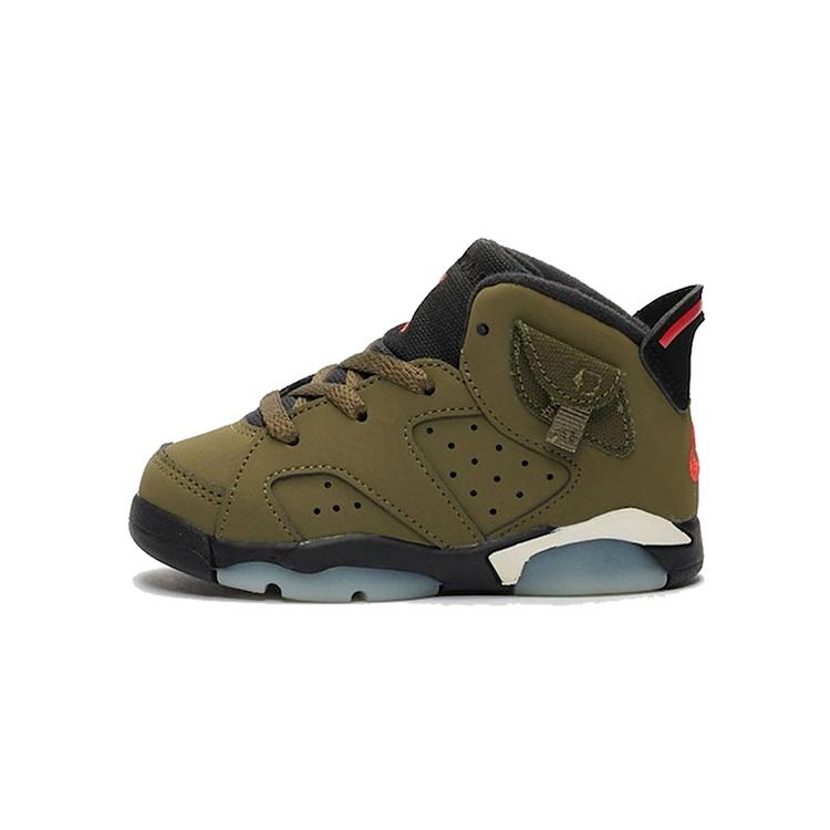 (TD) Air Jordan 6 Retro x Travis Scott Olive Baby CQ3567-200 EU 21