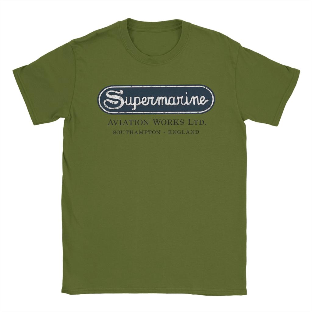 Supermarine Aviation Logo T-Shirt Sommer 100% Baumwolle T-Shirts für Männer Design T-Shirt Kurzarm Ästhetische T-Shirts