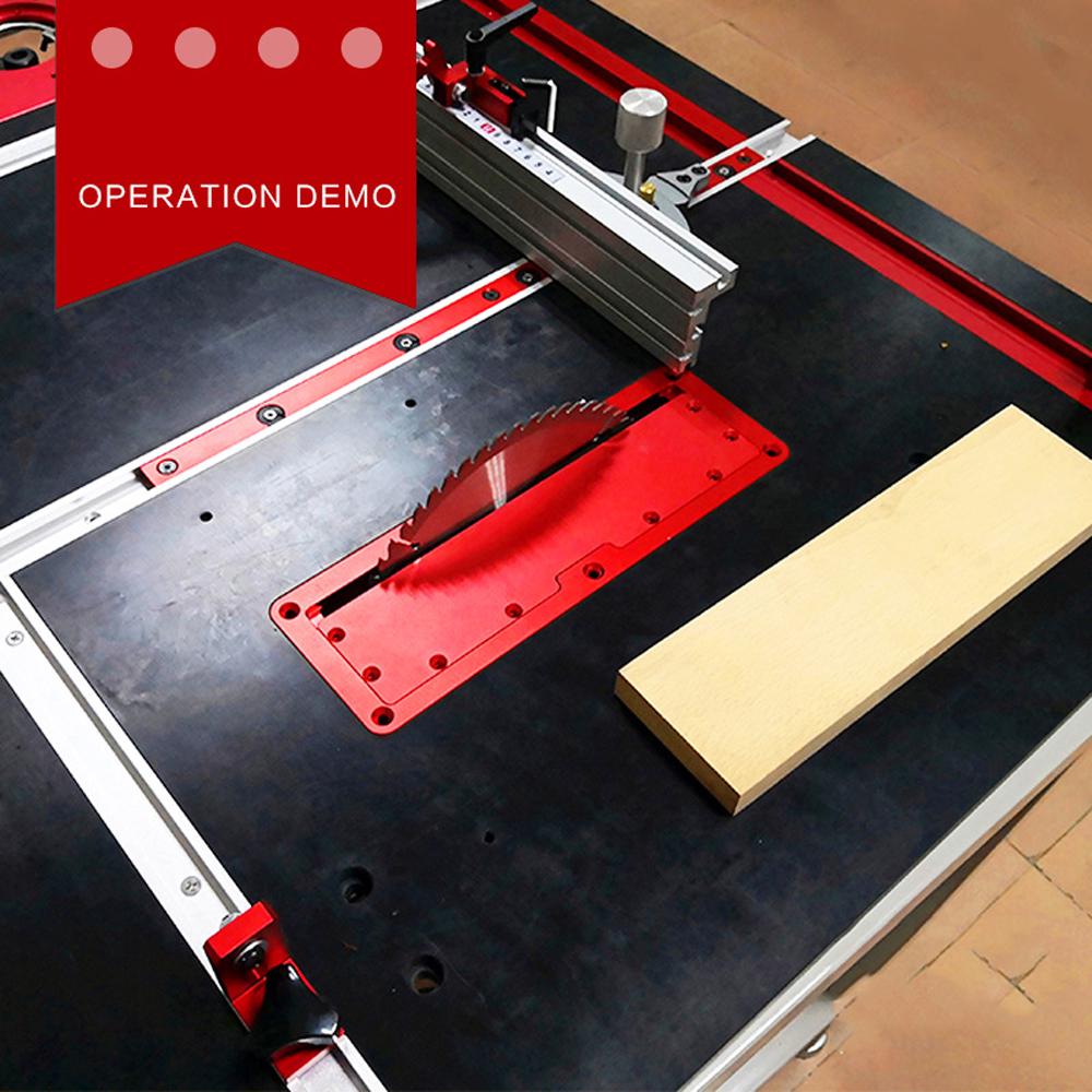 Tischsäge Elektrische Kreissäge Klappabdeckung Aluminiumlegierung Klappboden Tisch Spezielle Einlegeabdeckung