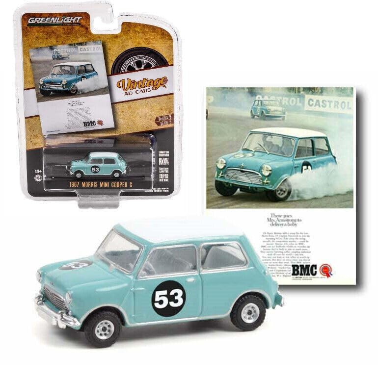 

Greenlight Morris Mini Cooper S Blue Greenlight Vintage Ad Cars Morris Mini Cooper S Mini Car 1/64 [Предмет]