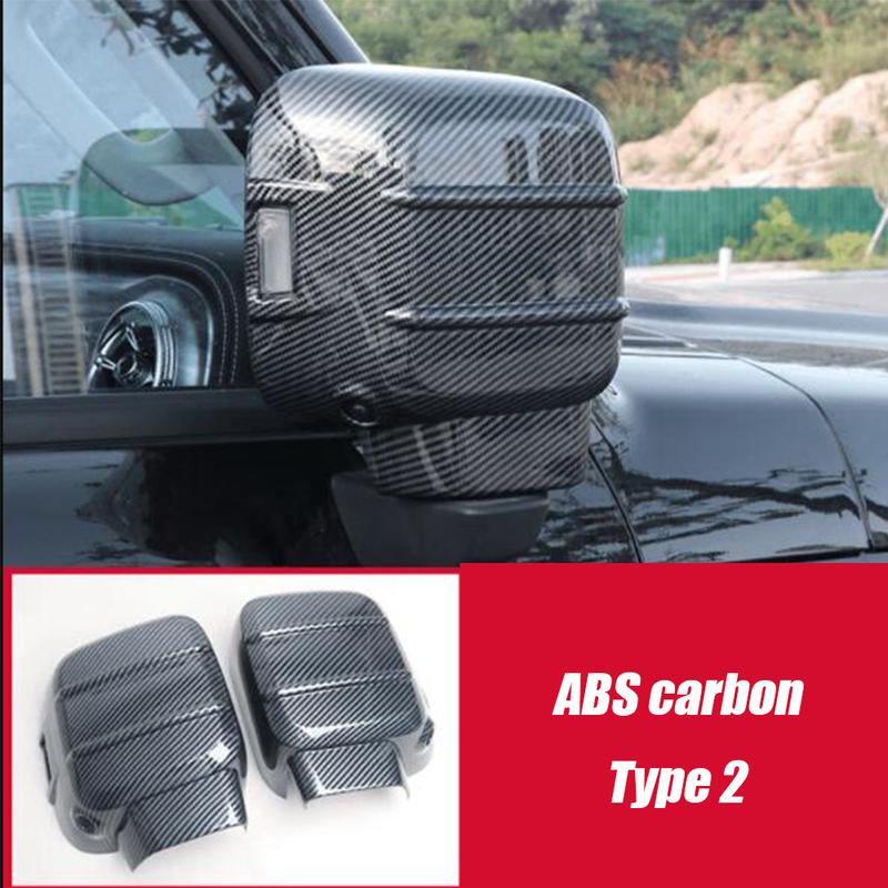 For GWM Great Wall Tank 300 ABS Carbon Fiber Rearview Mirror Cover Eyebrow Frame Trims Sticker Car Accessories