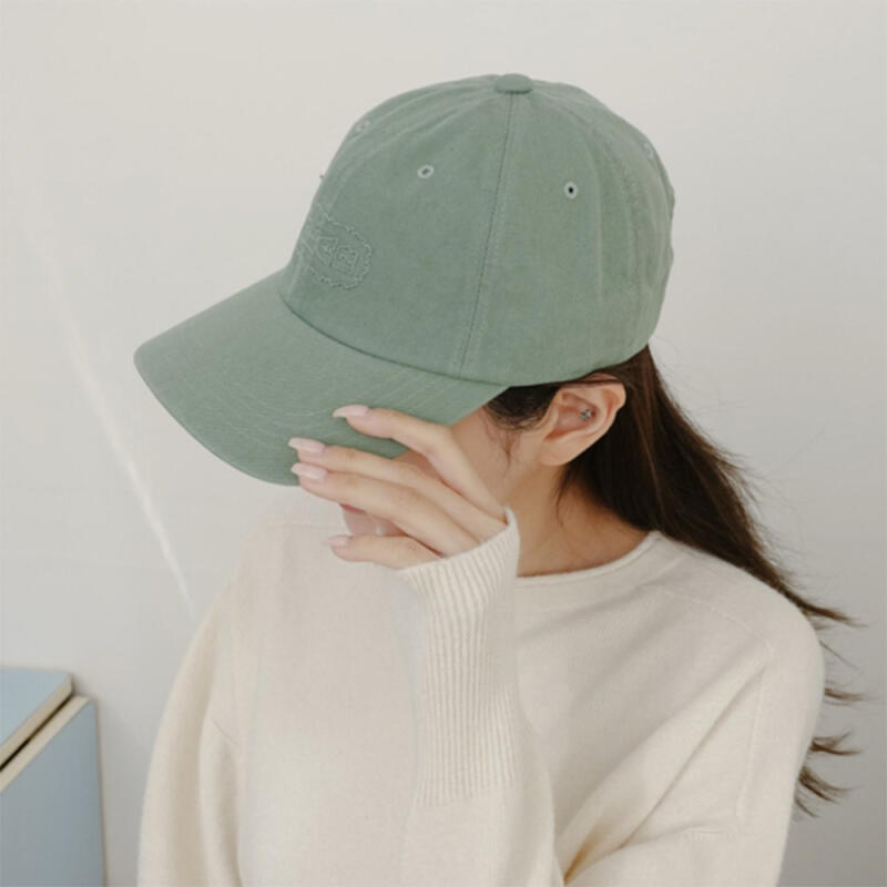 Women's Pastel Embroidered Lettering Cotton Daily Hat