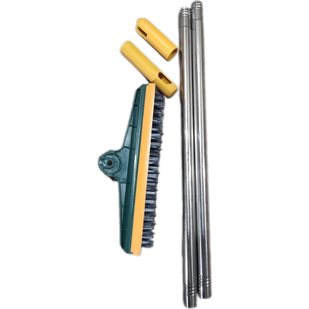 3-in-1 Bodenbürste mit langem Stiel für Fliesen, Dusche, Ecken und Fugen