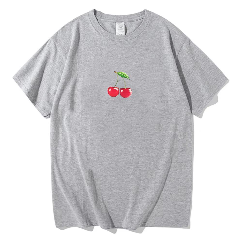 Megan Fox Cherry Print TShirt Graphic Unisexs Shirt 2026 Summer New ONeck Short Sleeve Unisexs Cotton Fashion Cartoon Print Tops S