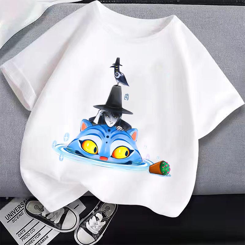 New K Pop Demon Hunters Kids T Shirts Cartoon Anime Printed T Shirt Boys Girls Casual Short Sleeves Tops Children's Clothing