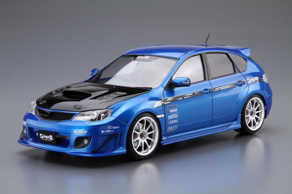 AOSHIMA The Tuned Car Series Subaru Ings GRB Impreza WRX STI 2007 Plastic Model 1/24 No.35