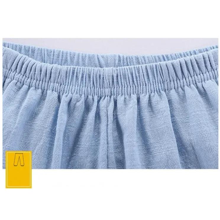 Children Trousers for Boys Girls Cotton Linen Elastic Waist Solid Color Summer Mosquito Pants Kids Clothing Long Pants