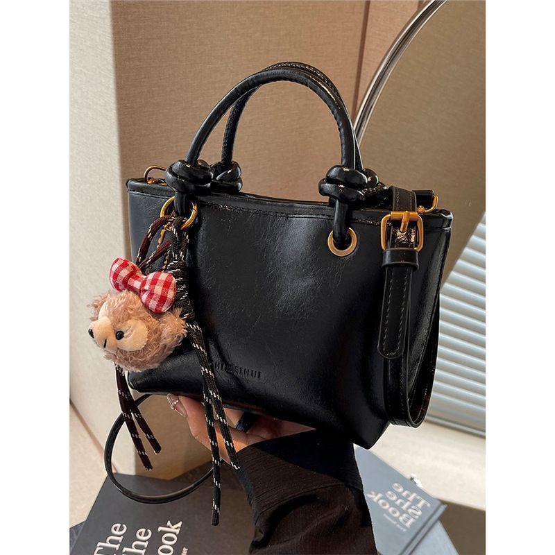 Retro Myerard Brown Women's Small Crossbody Bucket Bag - Versatile and Popular for Autumn/Winter