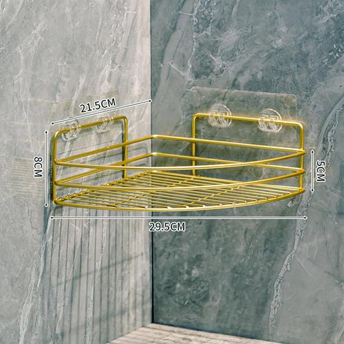Golden Bathroom Triangle Storage Rack Corner Wall Mounted Washbasin Bathroom Storage Rack Bathroom Accessories Corner Shelf