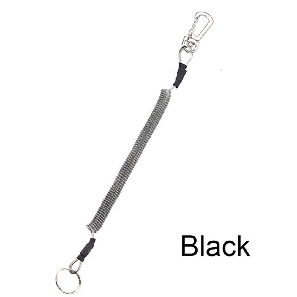 Fishing Accessories Secure Buckle Lock Tackle Spring Rope Keychain Lanyard Fishing String