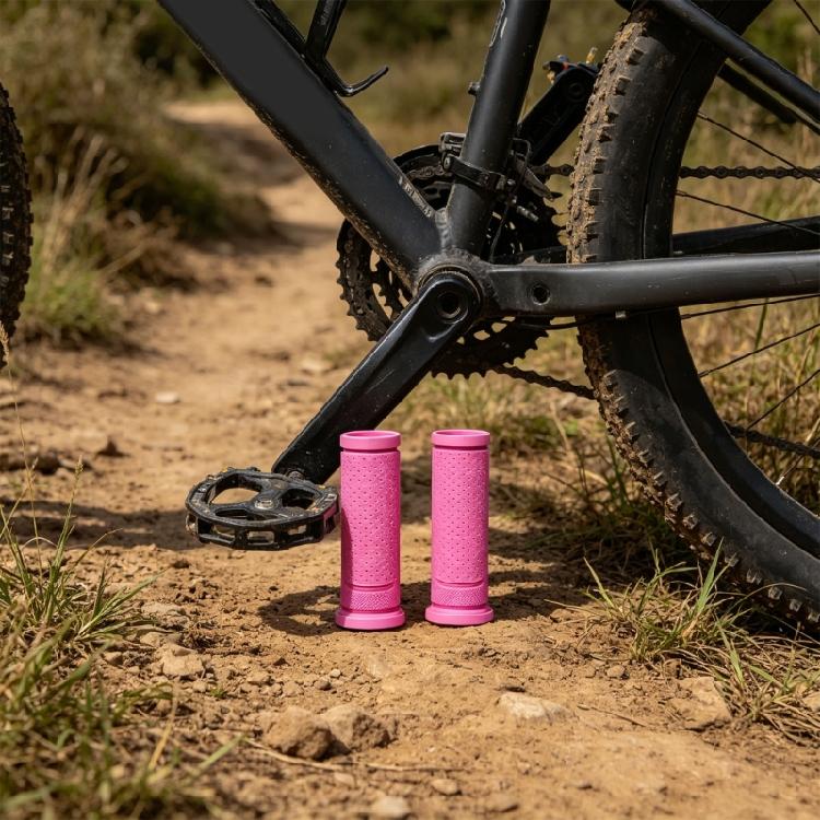 Handlebars Grip 1 Pair for Mountain Use and Casual Cycling Gear, Rubber Short Style with Textured Touch for Daily Use