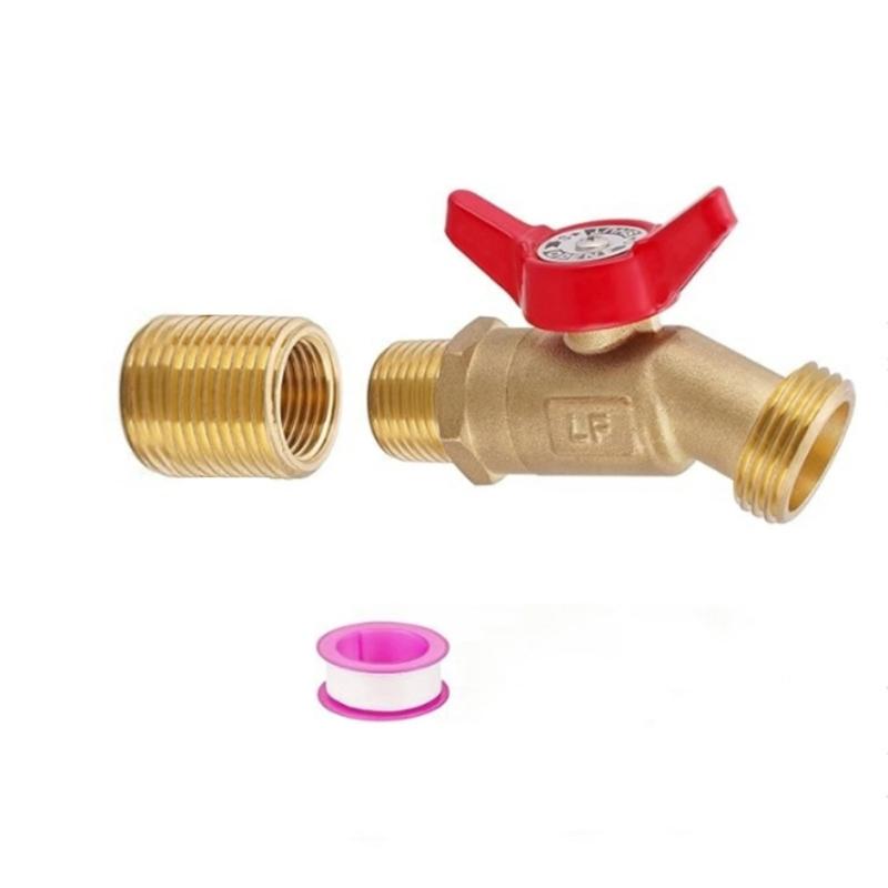 

Brass Plastic Tank Faucet set Ergonomic Handle & Rustproof Tank Brass Faucet Set Simple Installs for Water Containers 1