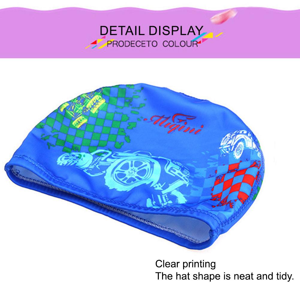 Kids Cartoon Swimming Caps Digital Printing High Elastic Sports Swim Pool Hat Diving Hats For Boys Girls