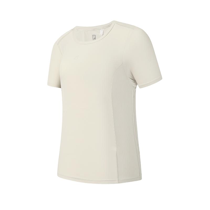 

FILA Fitness Fashion Minimalist Sports Training Versatile Short Sleeve T-Shirt Women tops Malt-Pink-Gray A11W621125FGY L