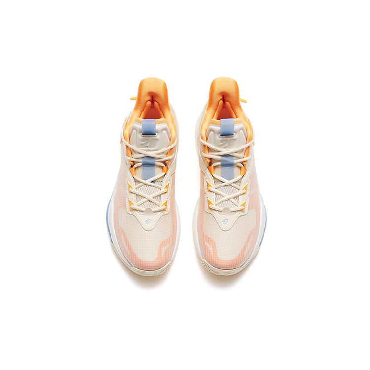 New Anta Swoosh 2.0 GH Cushioning Anti Slip And Wear Resistant Low Top Basketball Shoes Men's Orange White 112311602-4