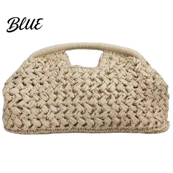 Bolso de Mano de Paja Natural Bolso Grande Tejido para Mujer