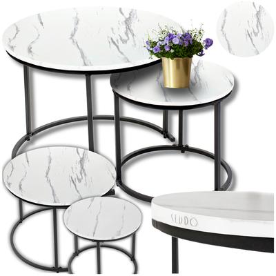 Round Coffee Tables, Industrial, Loft, Glamour, Table Set, 60x60, 40x40