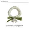 Convallaria Majalis Elastic Rubber Band Women Bow Hair Loop Korean Hair Accessory Flower Head Rope