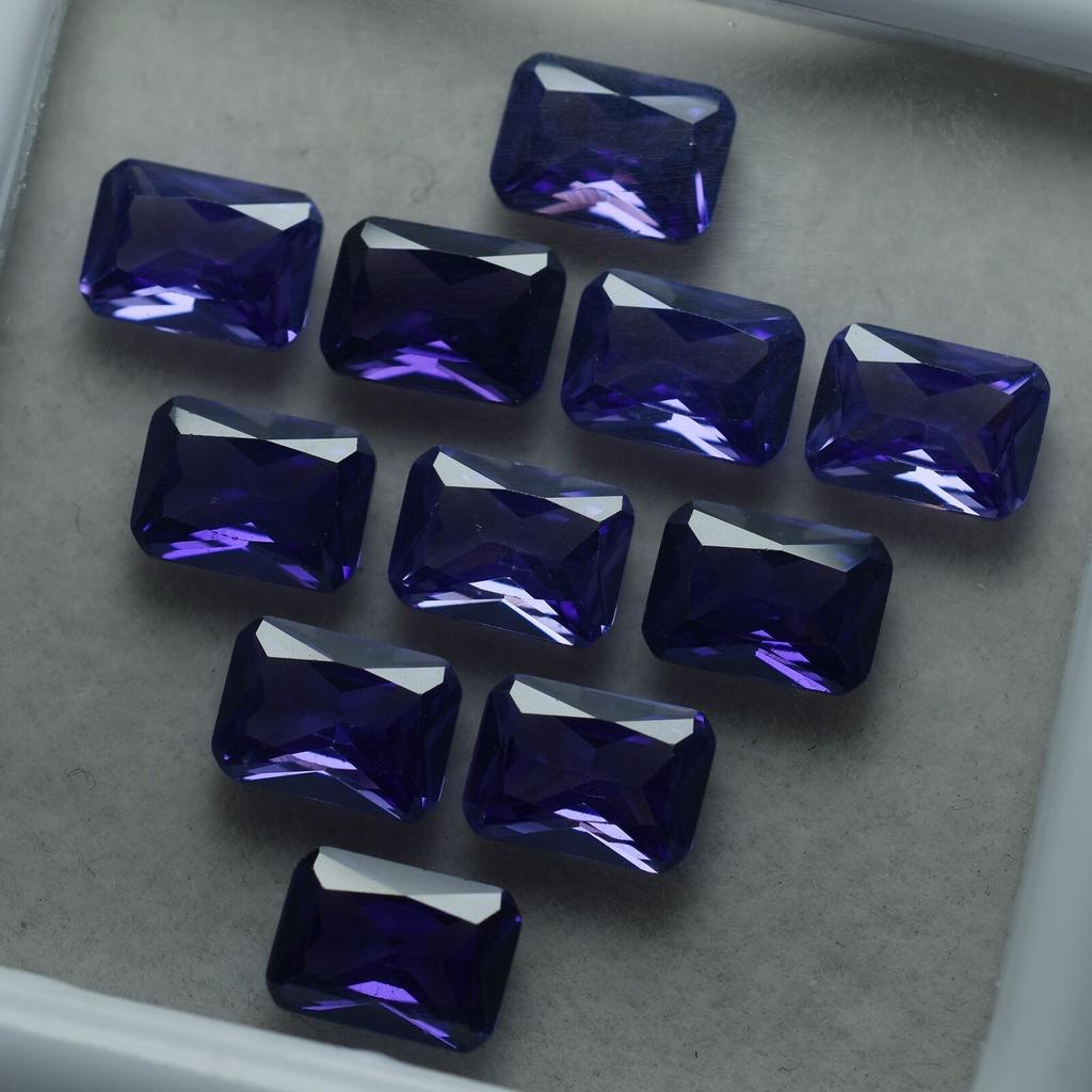 9 Pcs Natural Rare Tanzanite Purple Color Emerald CERTIFIED Best Loose Gemstone mmS-435946