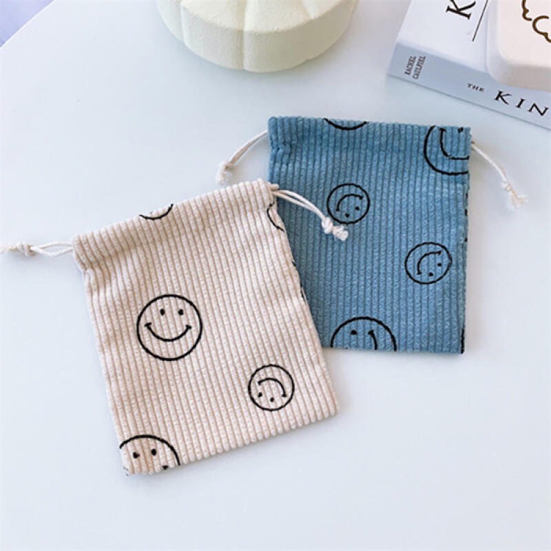 Smile Corduroy Multipurpose Pouch