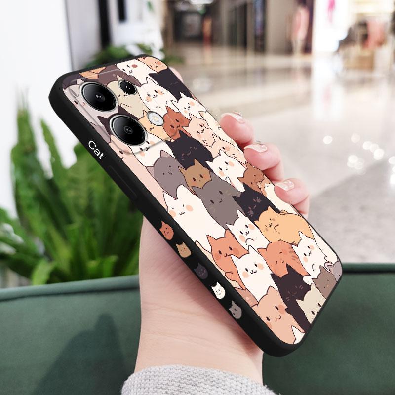 

Stacking Cat Phone Case For Xiaomi Poco X8 M8 Pro Max 5G Silicone Cover Poco X8 Pro Max