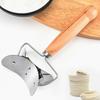Anti Slip Handle Dumpling Making Tools Effort Saving Stainless Steel Material Dumpling Skin Mold No Burrs Efficient