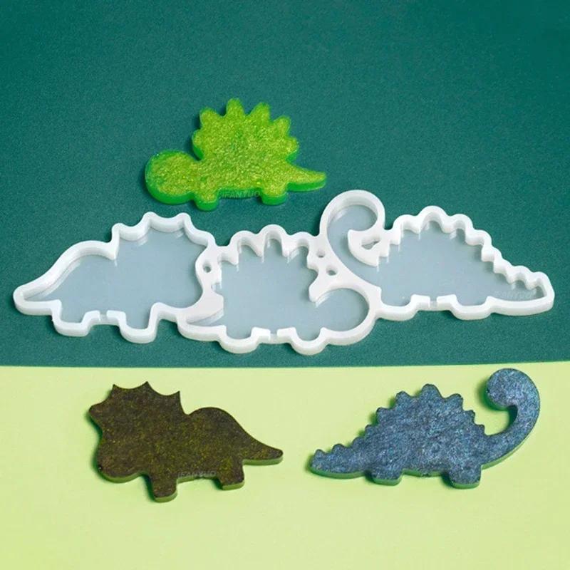 Silikon-Lutscherform in Dinosaurierform Schokoladen-Fondant-Keksform Süßigkeiten-Eis am Stiel Keks-Prägeform Kuchen-Dekor Backwerkzeug