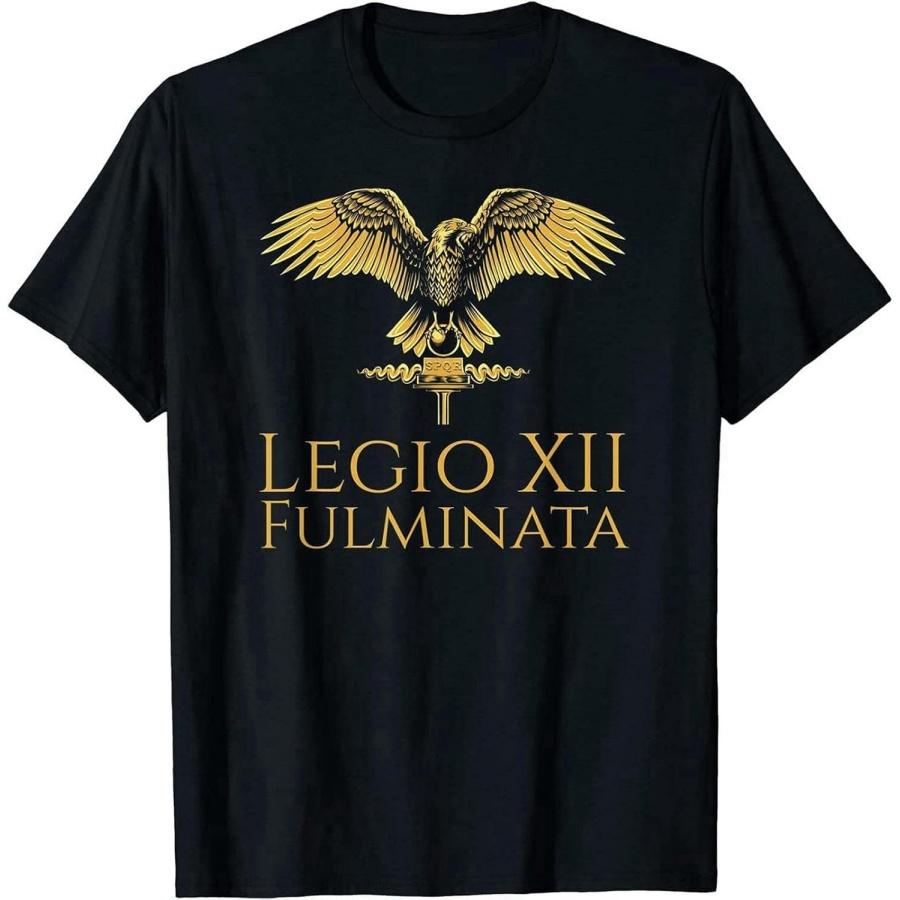 BabyRun Ancient Roman Legion Legio XII Fulminata SPQR Men T-Shirt Short Sleeve Casual 100% Cotton O-Neck Summer Tees Black XS XXXXXL чёрный