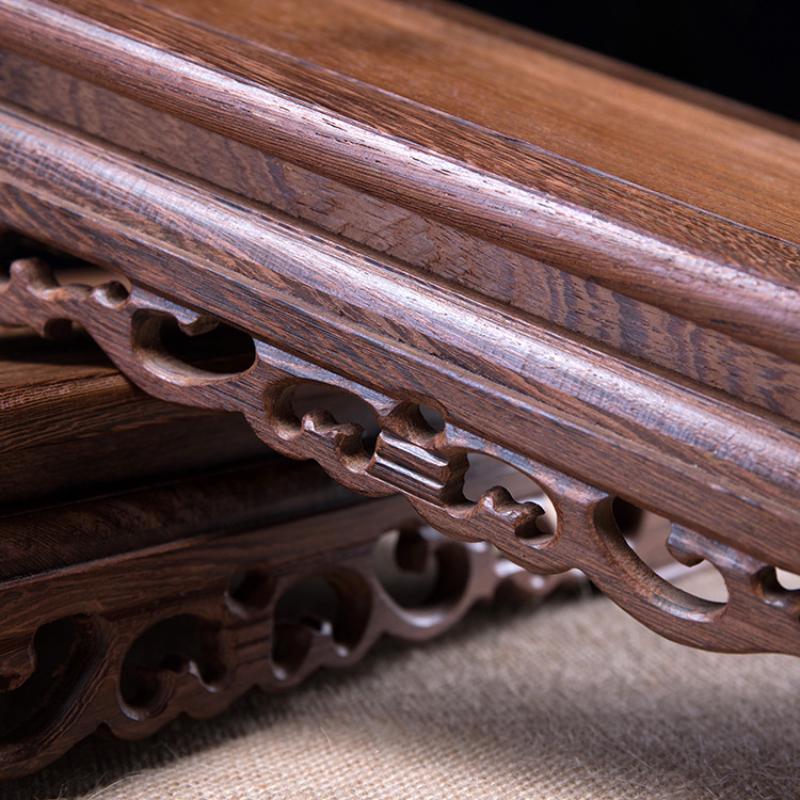 1 Pc Chicken Wing Wooden Base Ornament Living Room Home Decoration Buddha Statue Incense Burner Offering Platform Tea Set Base