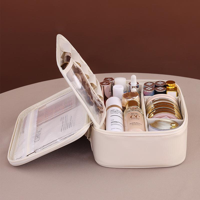Large Capacity Makeup Bag With Waterproof Material For Travel And Daily Use