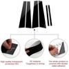 Gloss Black Pillar Posts 6pcs Set Door Fit Trim For Honda Civic 06-11 (4dr)