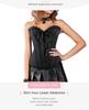 Lace Satin Waist Cincher Corset with Boning