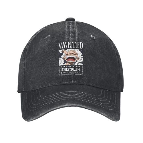 Luffy Gear Moon One Piece Men Women Baseball Cap Distressed Washed Hat Vintage Outdoor Running Golf Unstructured Soft Sun Cap