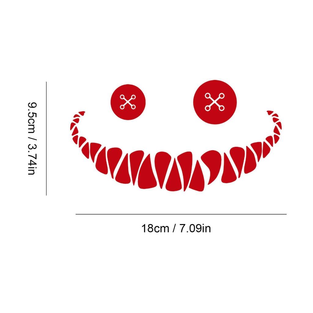 Smile Devil Smile Sticker, Waterproof Creative Car Sticker | Smile Face Wall Decal for