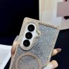 Fashion Glitter Inlaid Diamond Magnetic Phone Case For Samsung Galaxy Z Fold 7 6 5 4 3 Crystal lanyard Shockproof Slim Cover