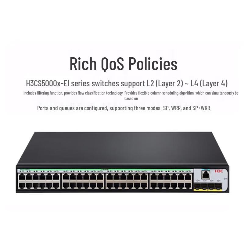 H3C S5048X-EI 48-Port Gigabit + 4-Port 10G Fiber Layer 2 Managed Switch
