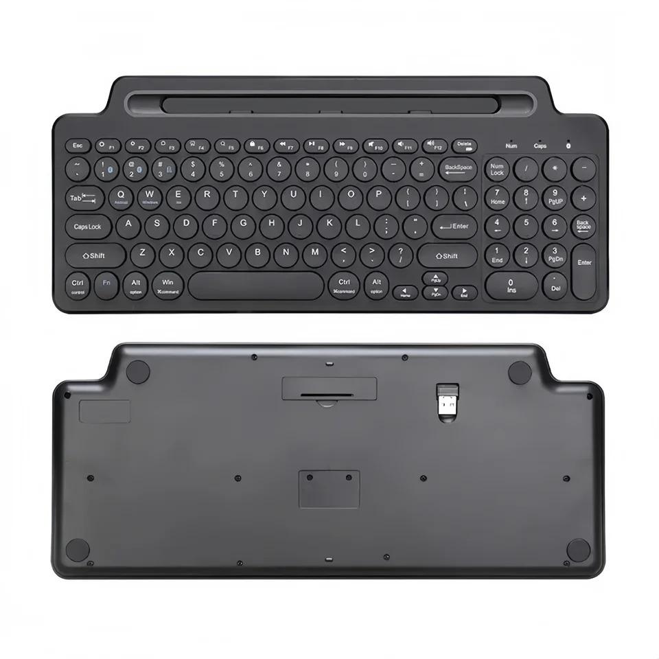 Tri-Mode Dual Bluetooth Keyboard 2.4G Bluetooth Keyboard Wireless Keyboard with Touchpad Gaming Keyboard with Card Slot for Windows Android IOS Tablet