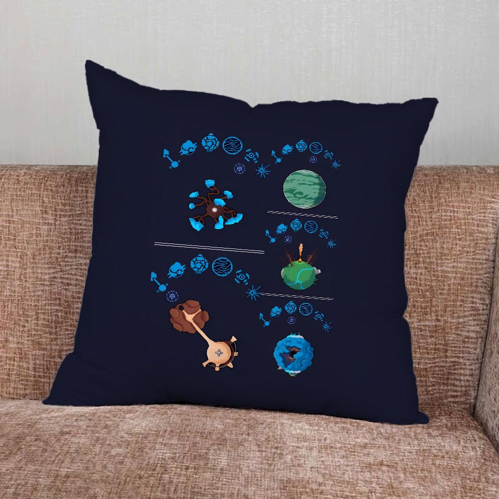 O-Outer Wilds Game Pillow Case For Home Bedroom Car Office Decoration Living Room Sofa Cushion Cover Suitable