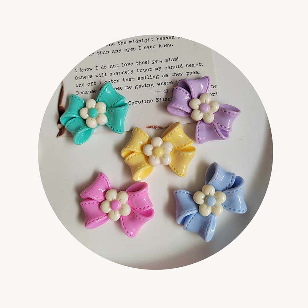 Slime Charms Flatback Resin Charms Cute Bow Embellishments for Hair Clips, Photo Frames, Phone Cases, Scrapbooking, DIY Crafts