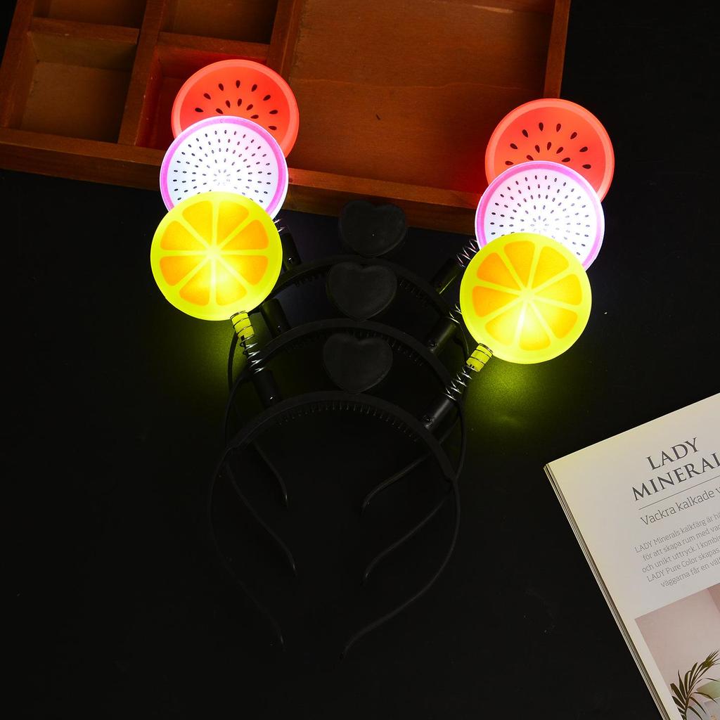Yellow Glow Stick Lollipop Headband: Luminous Children's Headdress for Concerts and Cheering