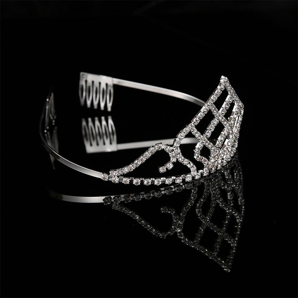 Блестящая женская принцесса свадебная корона свадебный хрустальный венец головной убор — фото 5