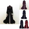 Atemberaubendes bodenlanges mittelalterliches Renaissance-Vintage-Kleid für Halloween-Feiern
