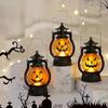 For Vintage LED Pumpkin Light Halloween Handheld Lantern Outdoor Decor for Camping Garden Haunted House Yard Table Lamp Supplies