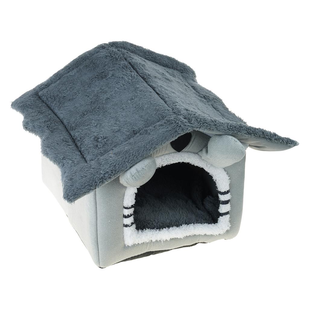 Pet Bed for Winter Cats Habitats Removable Cushion Cats House Cartoon Shape Bed Resting Bed for Cats Warm Resting House