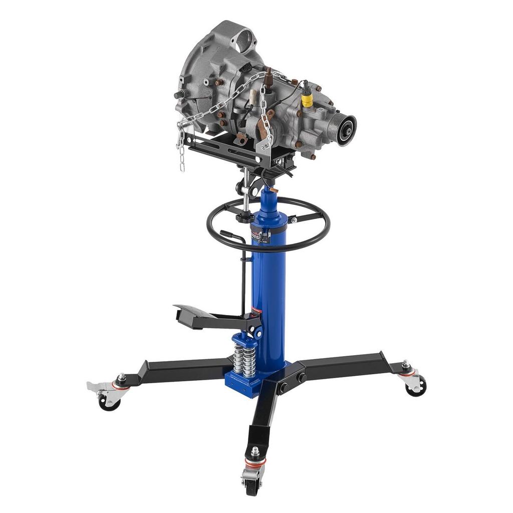 Hydraulic Transmission Jack, 1322 Lbs / 0.6 Ton Lifting Capacity Telescoping Transmission Jack with Foot Pedal, Dual Telescopic Trans, 88-176 Cm High