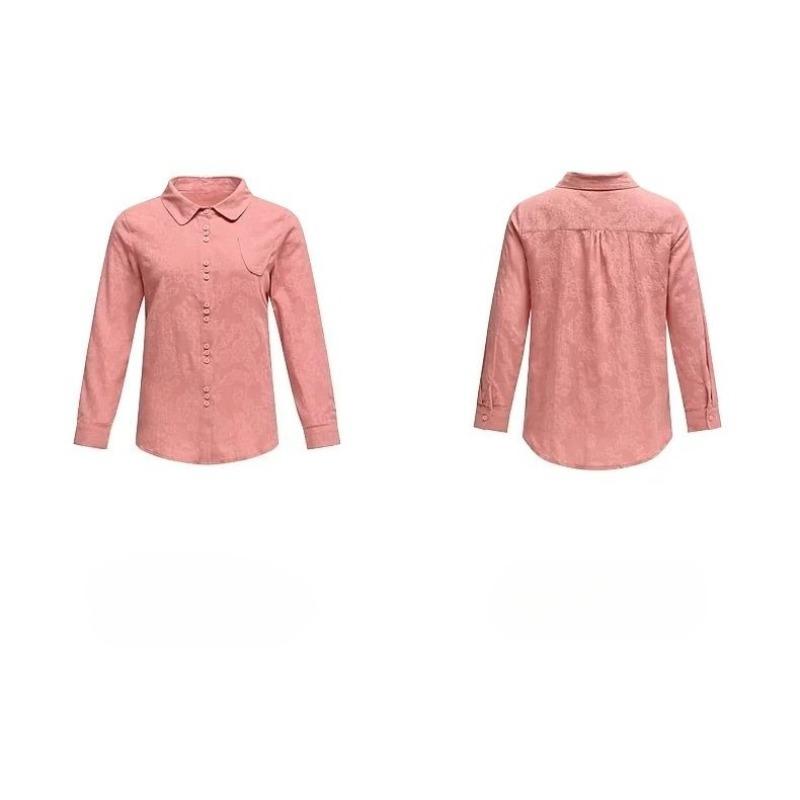 Breathable Cotton Blouse for Women Spring Autumn Loose Fit Fashionable High Quality Shirt for Mothers