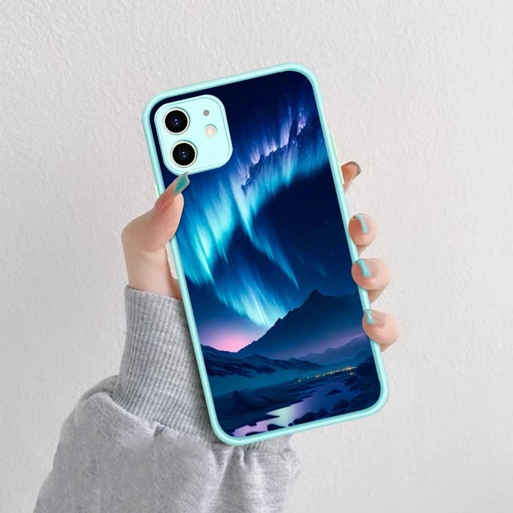 Beautiful Northern Lights Phone Case For IPhone 14 11 12 13 Mini Pro Max 8 7 Plus X XR XS MAX Translucent Matte Cover